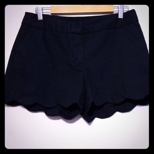 Attyre Navy Blue Scallop Shorts